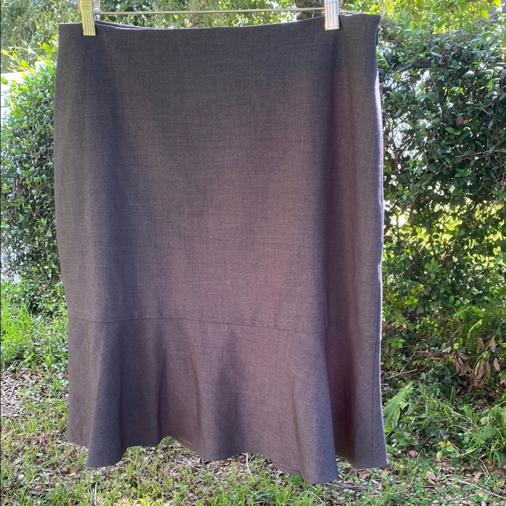 Worthington office apparel, charcoal trumpet skirt